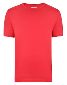 Bigdude klassisches T-Shirt mit Rundhalsausschnitt Rot Tall Fit 