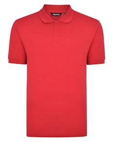 Bigdude Plain Polo Shirt Red Space Cherry