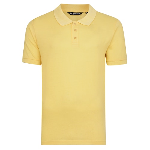 Bigdude klassisches Poloshirt Gelb Tall Fit 