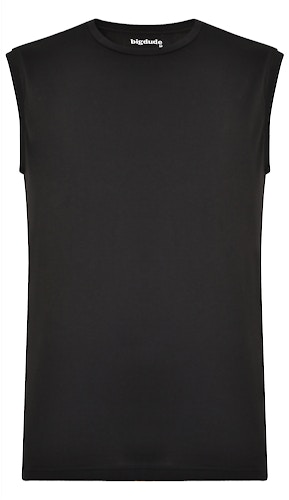 Bigdude Plain Sleeveless T-Shirt Black