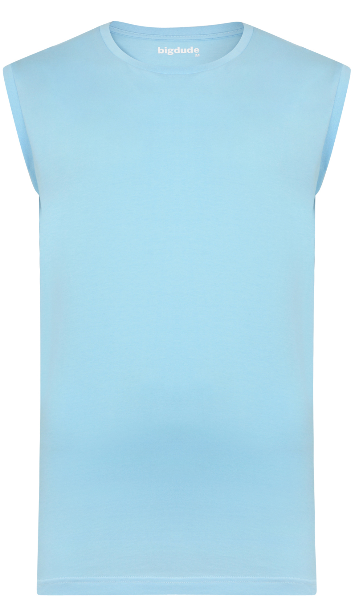 Bigdude Plain Sleeveless T Shirt Sky Blue