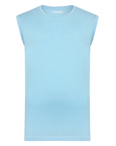 Bigdude Plain Sleeveless T-Shirt Sky Blue