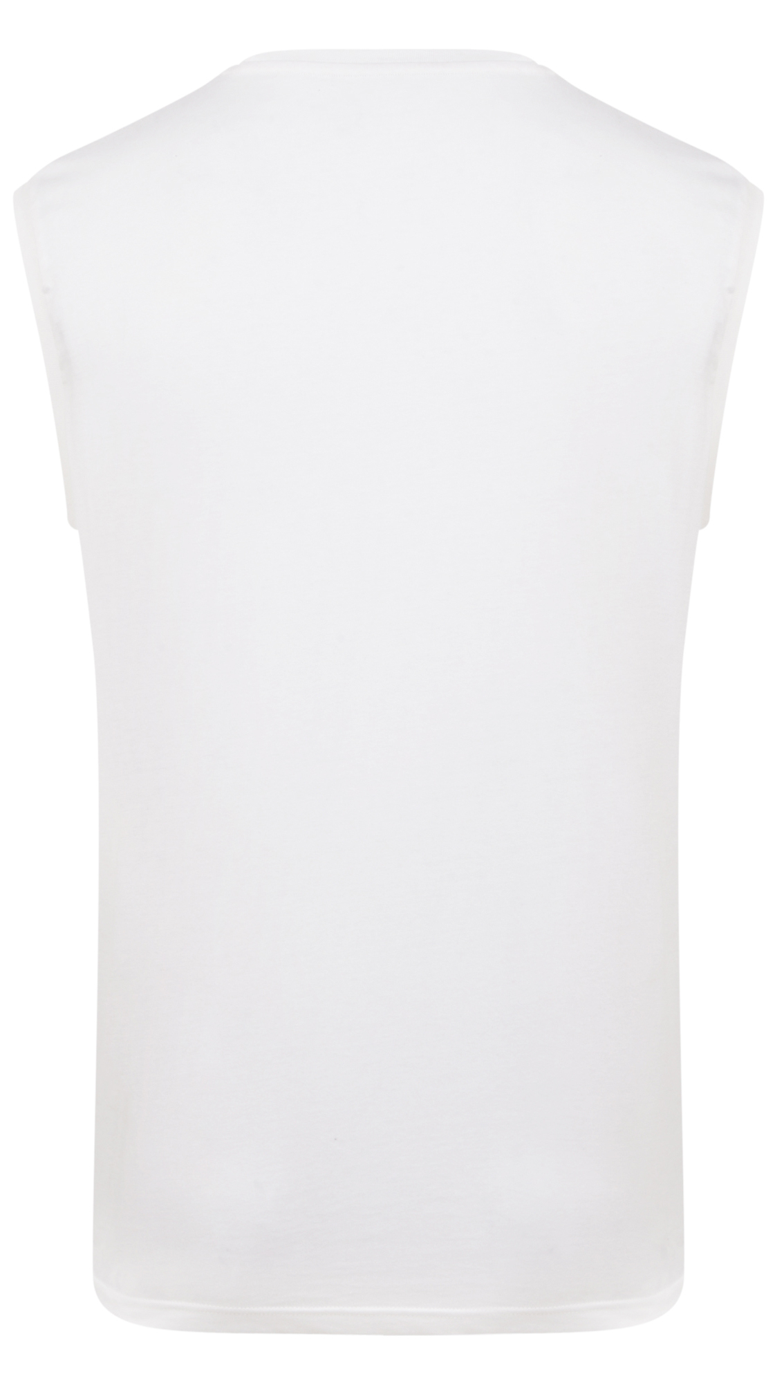 White sleeveless 2025 t shirt