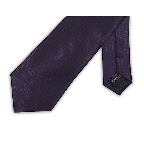 Knightsbridge Extra Long Zig Zag Tie Purple