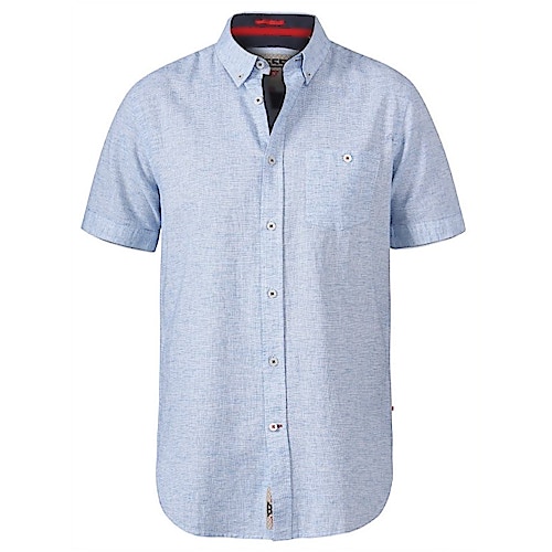 D555 Reid Linen Mix Shirt Sky Blue