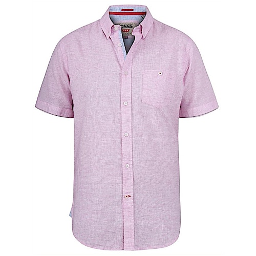 D555 Reid Linen Mix Shirt Pink