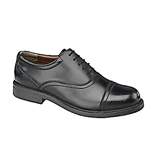Scimitar Black Capped Oxford Leather Shoe