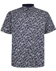 Espionage Floral Shirt Navy/White