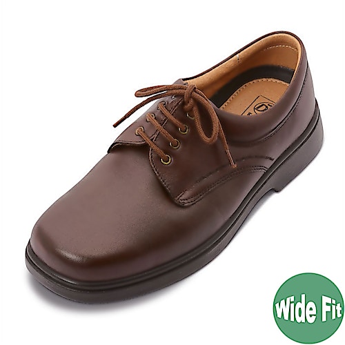 DB Shoes Shannon Wide Fit Brown Leather Shoe