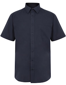 Bigdude Classic Short Sleeve Poplin Shirt Navy