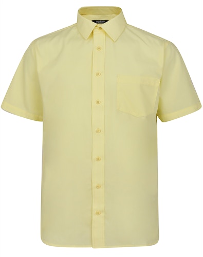 Bigdude Classic Short Sleeve Poplin Shirt Lemon