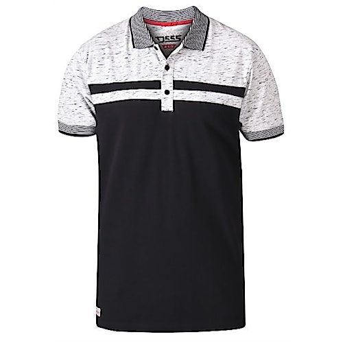 D555 Spider Cut And Sew Jersey Polo Shirt Black