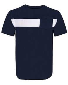 Bigdude Stripe Crew Neck T-Shirt Navy