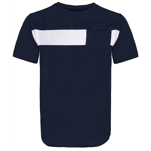 Bigdude T-Shirt mit Rundhalsausschnitt Marineblau 