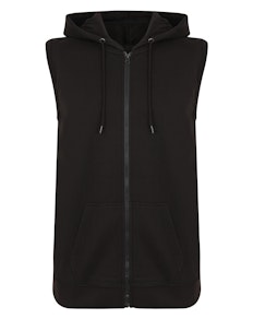 Bigdude Loop Back Sleeveless Hoody Black