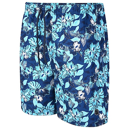Espionage Floral Swim Shorts Blue