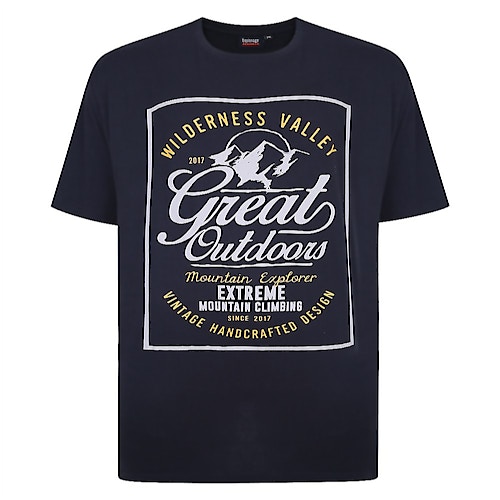 Espionage Great Outdoors Printed T-Shirt Navy