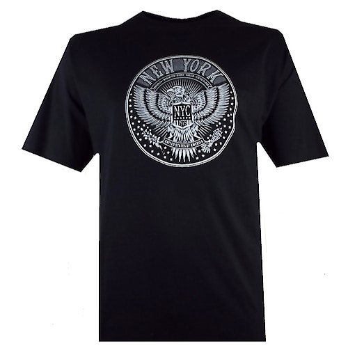 Espionage New York Printed T-Shirt Black