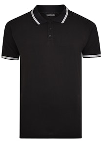 Bigdude Tipped Polo Shirt Black