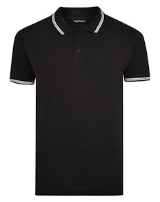 Bigdude Tipped Polo Shirt Black