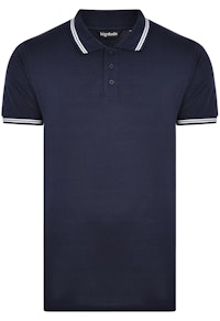 Bigdude Kontrast Poloshirt Marineblau 