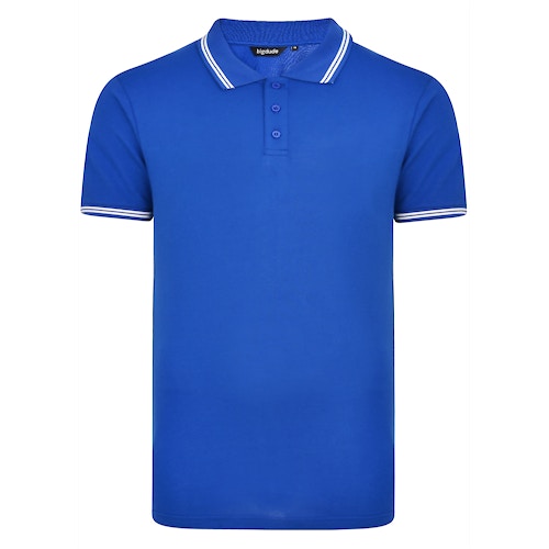 Bigdude Tipped Polo Shirt Royal Blue