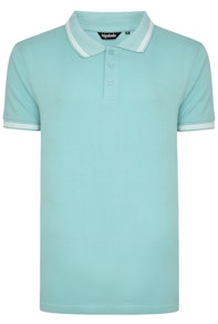 Bigdude Tipped Polo Shirt Turquoise