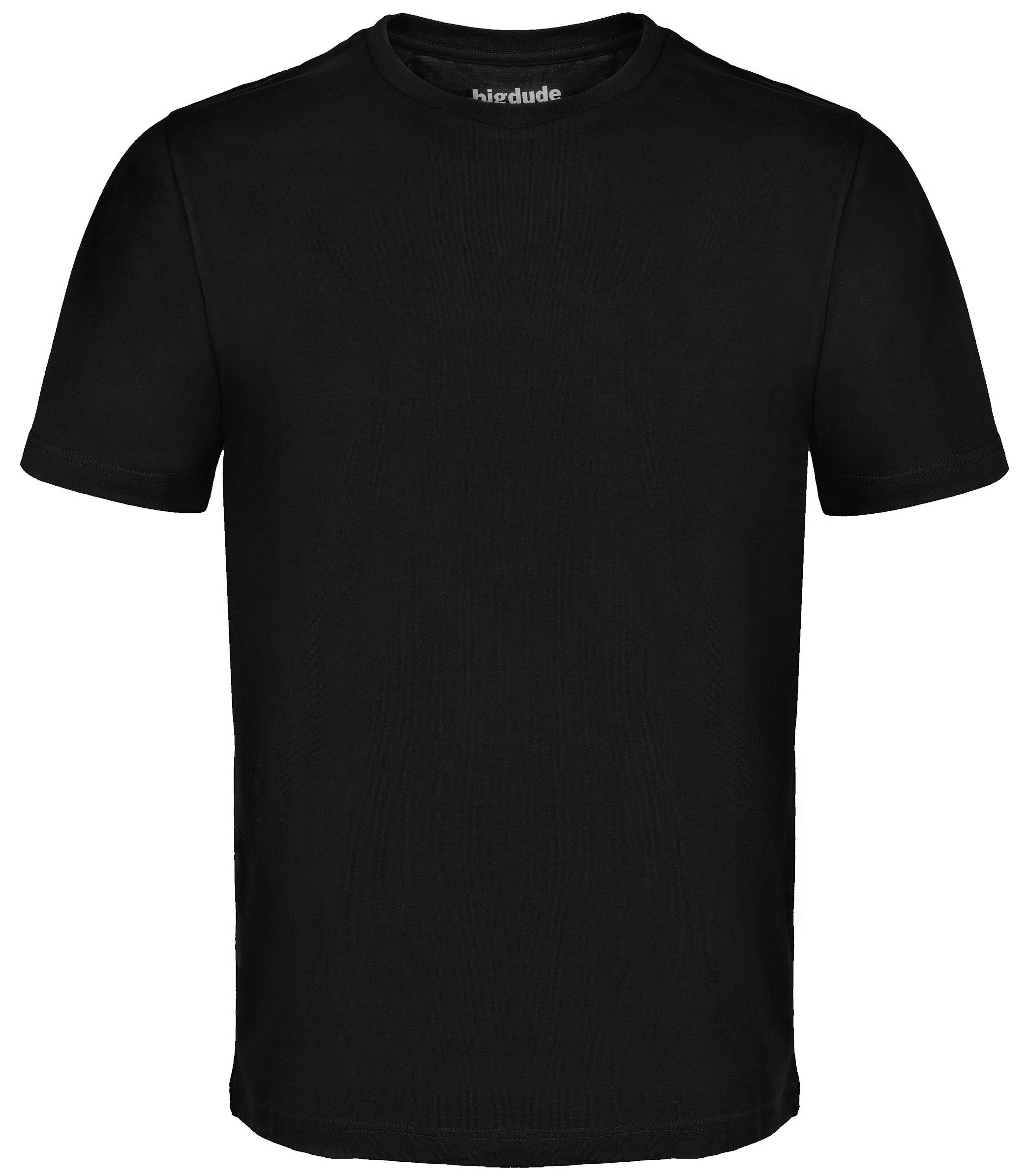 Bigdude Plain Crew Neck T-Shirt Black | BigDude