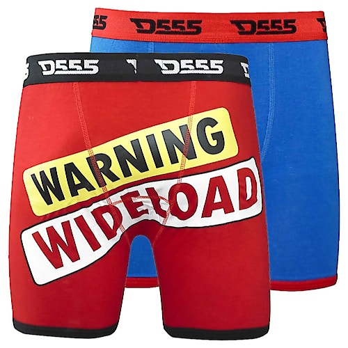 D555 Novelty 2 Pack Boxer Shorts