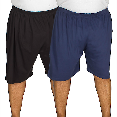 Kings Club Pyjama Shorts im Doppelpack Schwarz / Marineblau