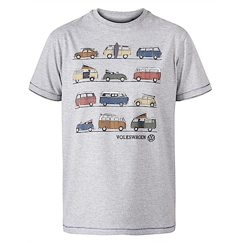 D555 Whittam Official Licensed VW Product Print T-Shirt Grey Marl